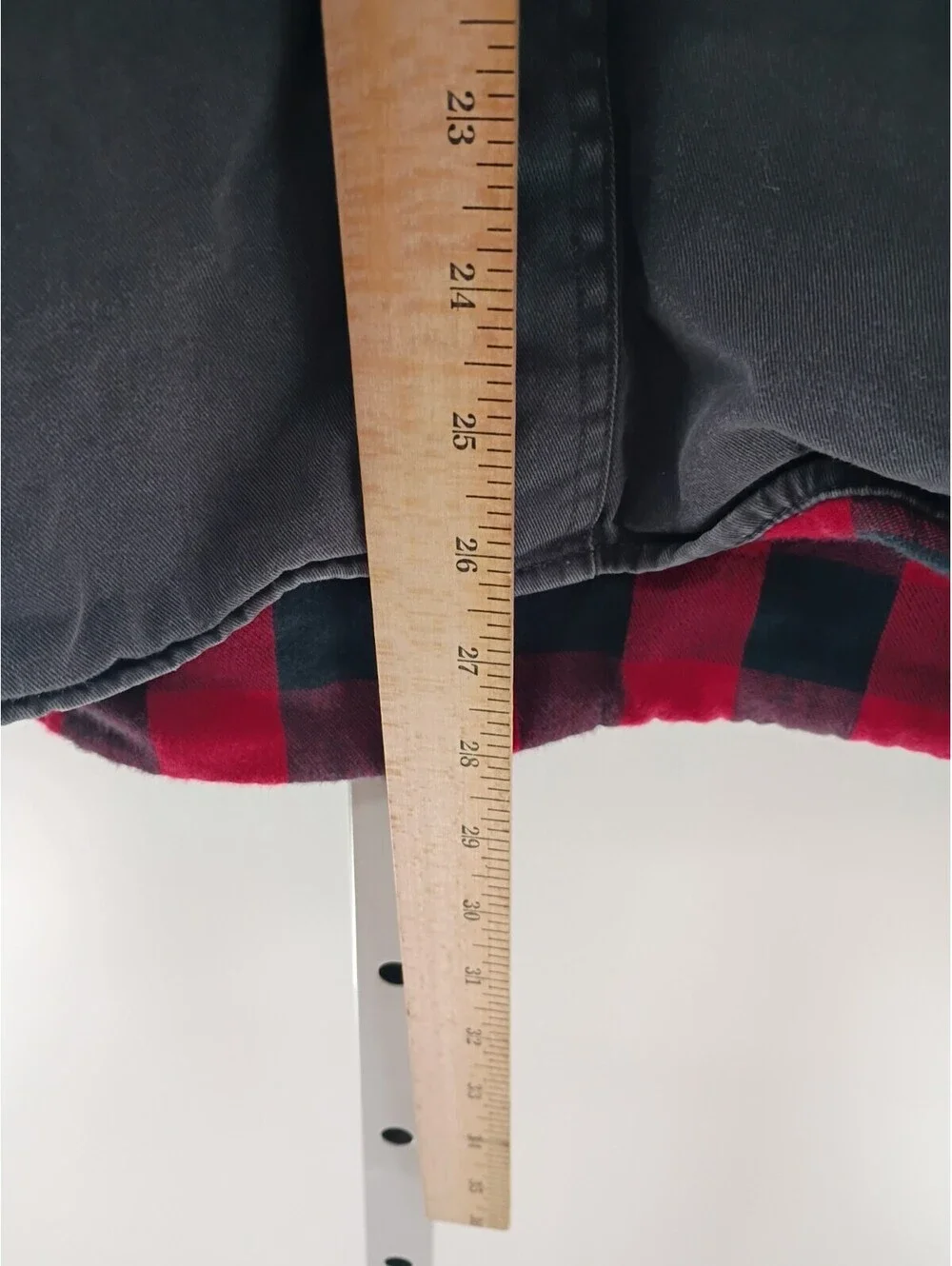 L.L. Bean Men's Flannel Lined Shirt Mens Medium Black Button-Up Shacket Workwear